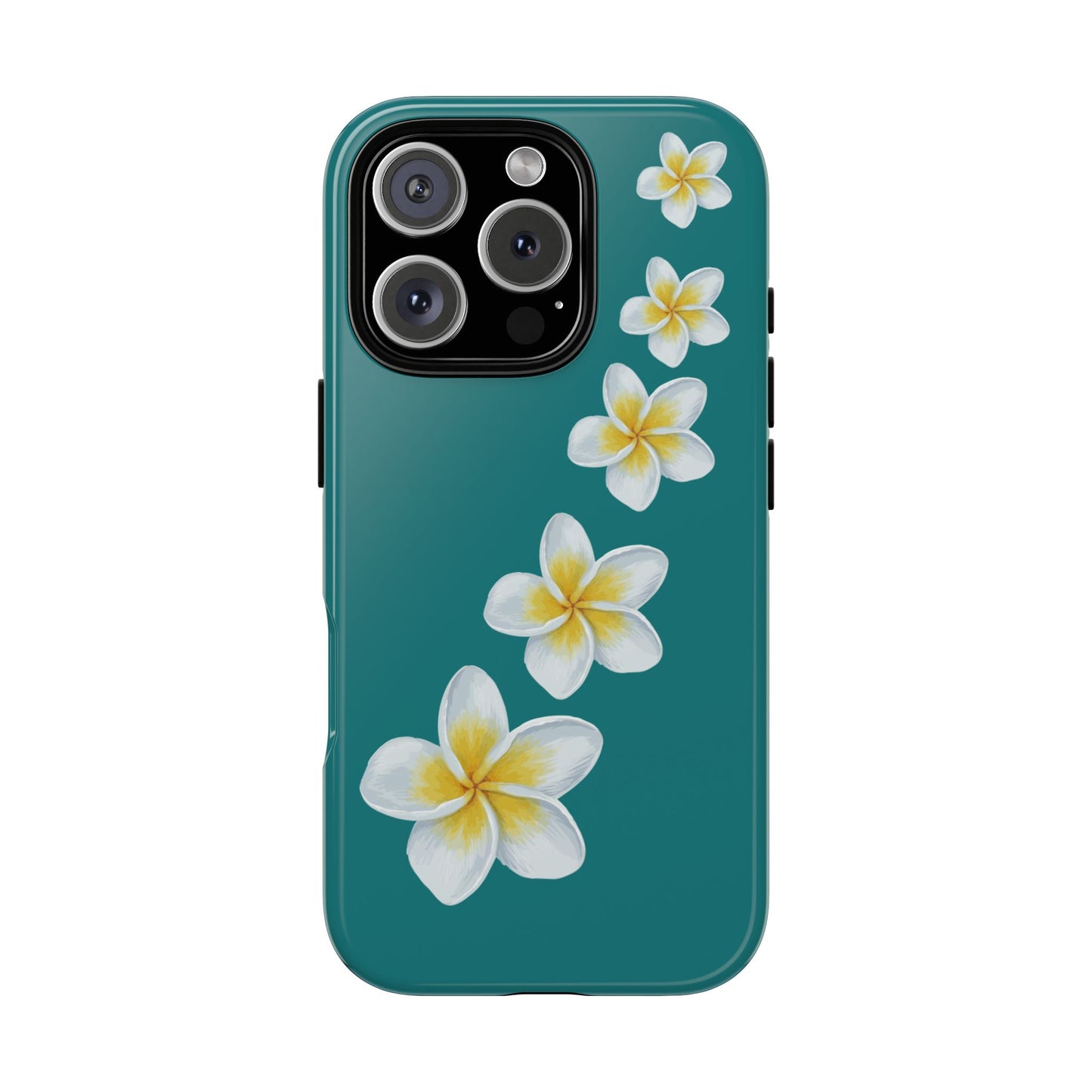 Flower Me Teal Durable Phone Case