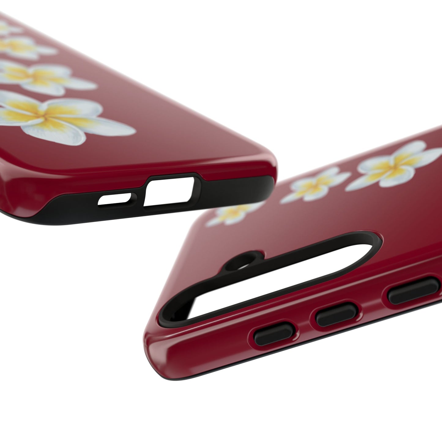 Flower Me Burgundy Durable Phone Case
