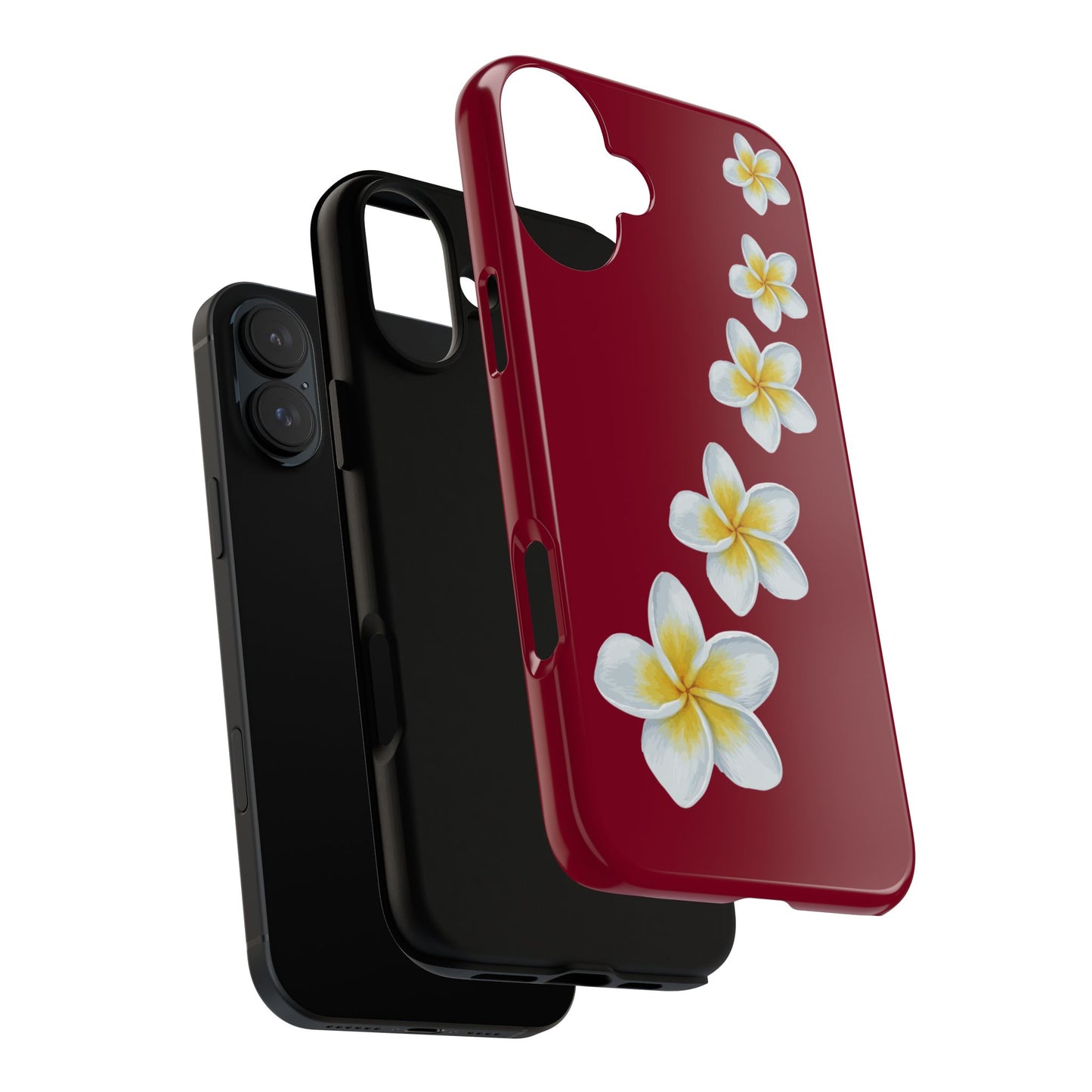 Flower Me Burgundy Durable Phone Case
