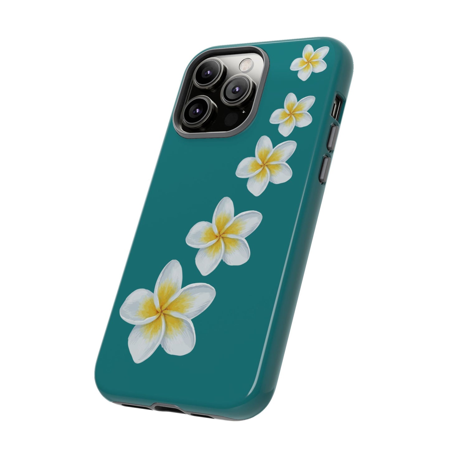 Flower Me Teal Durable Phone Case