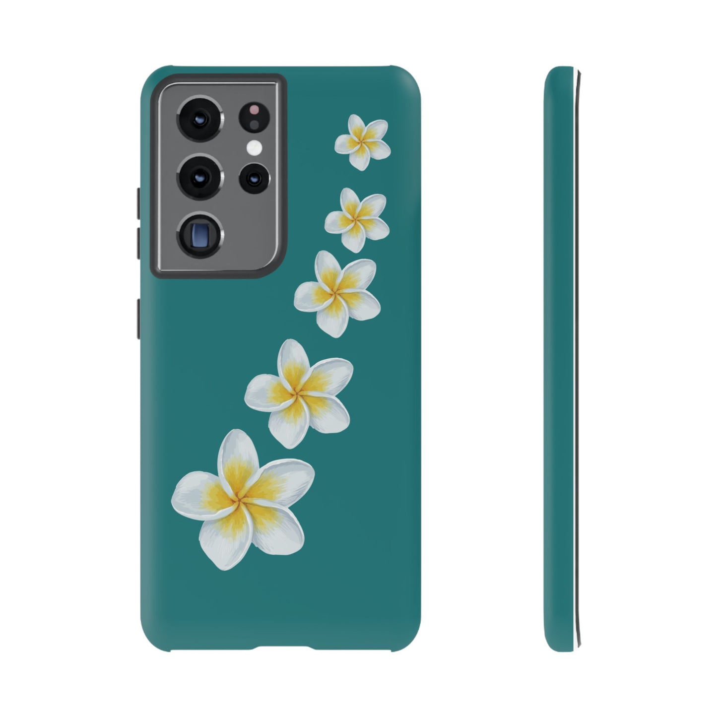 Flower Me Teal Durable Phone Case