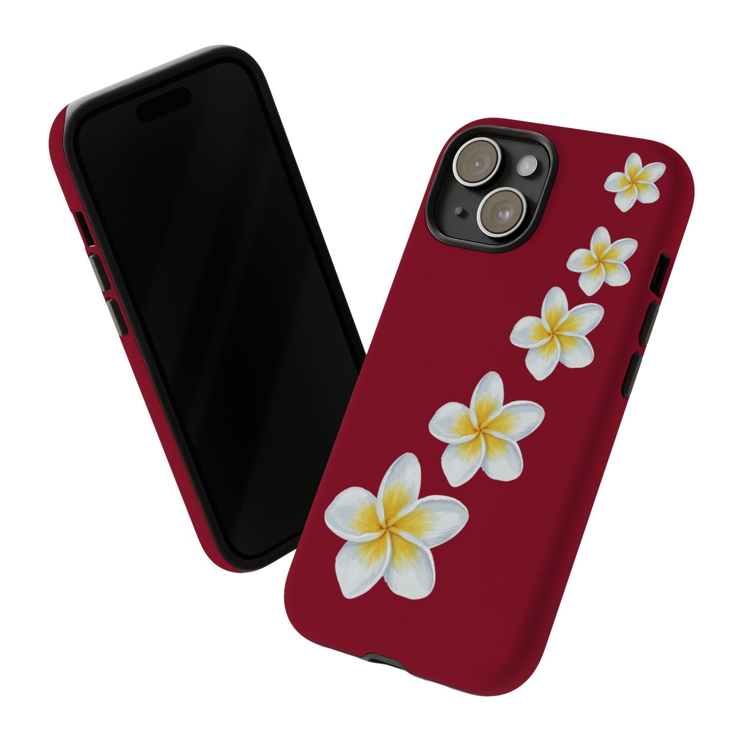 Flower Me Burgundy Durable Phone Case