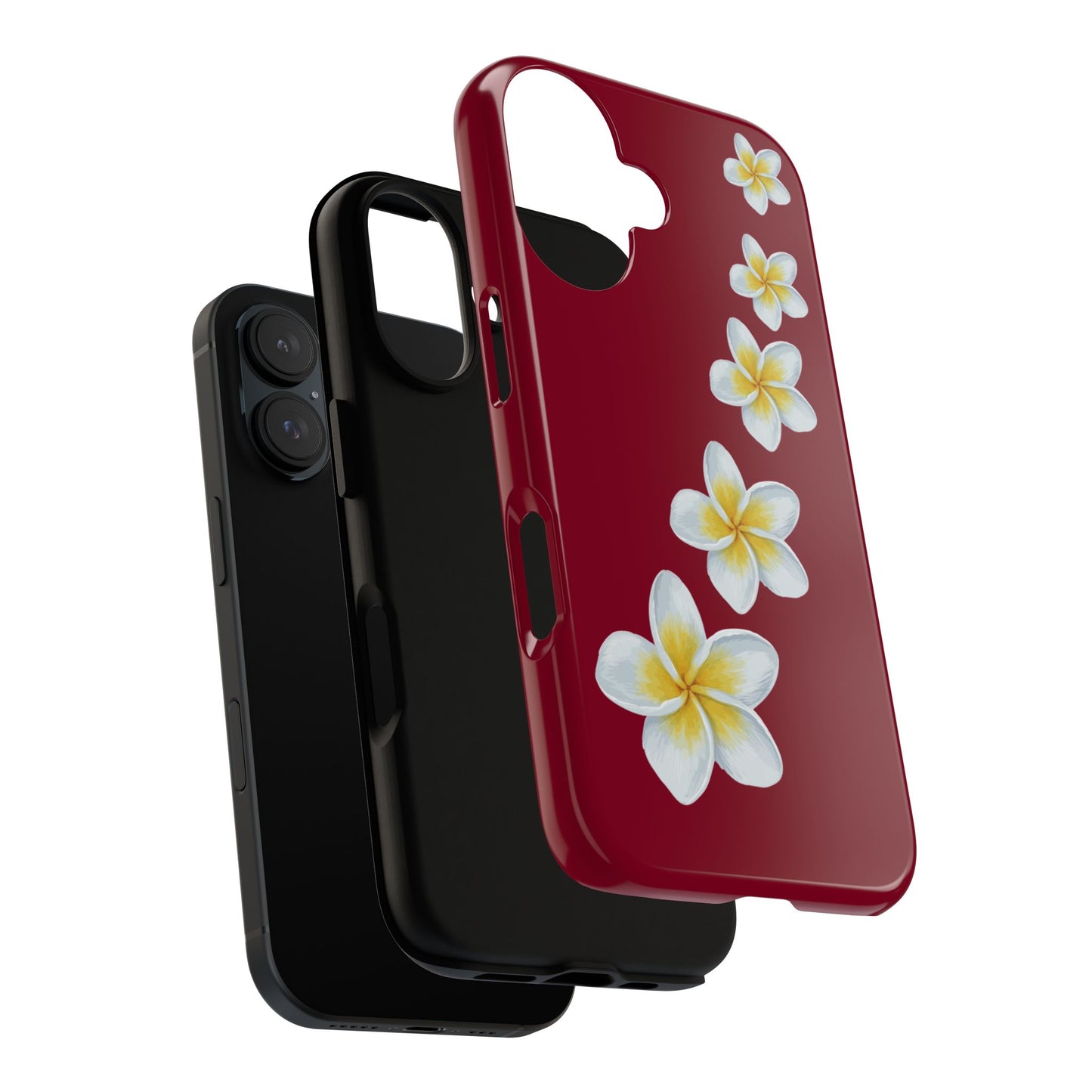 Flower Me Burgundy Durable Phone Case