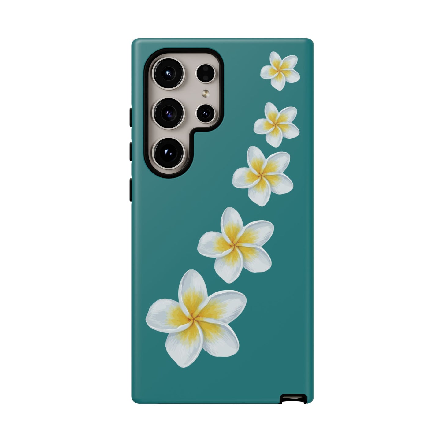 Flower Me Teal Durable Phone Case
