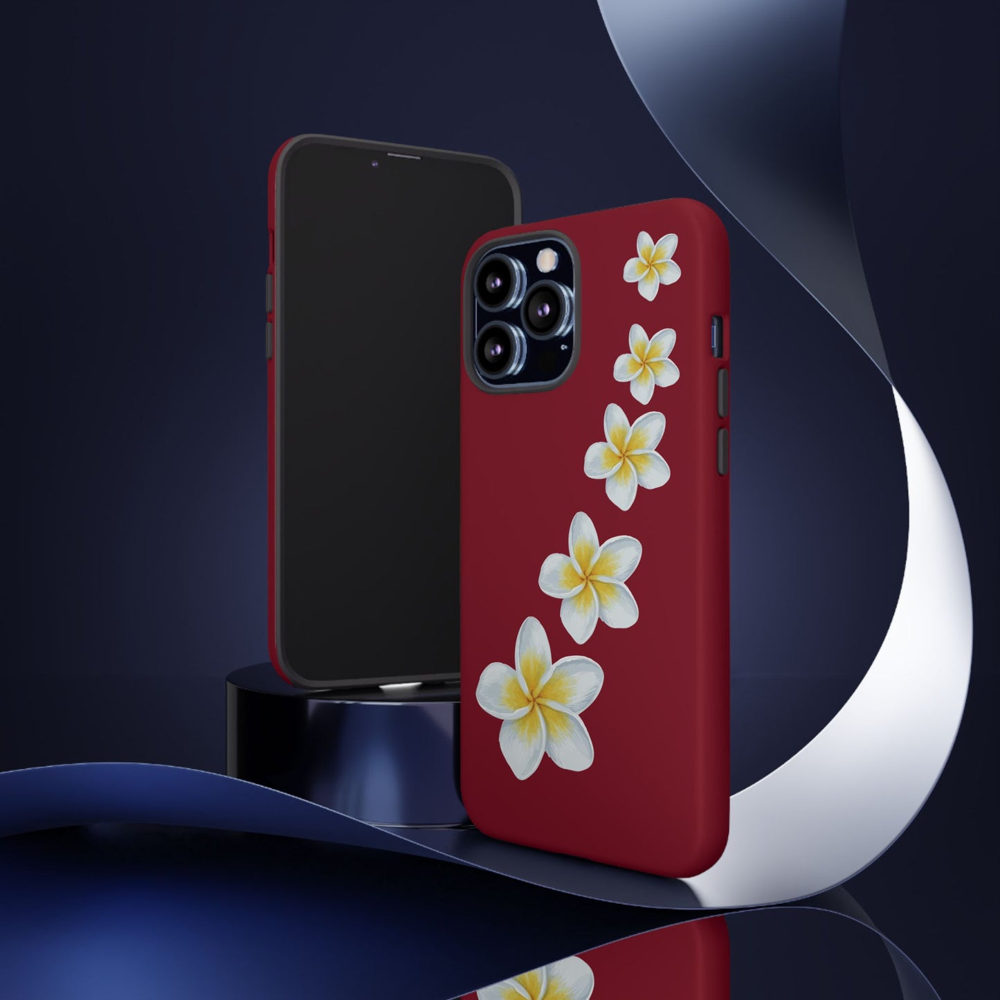 Flower Me Burgundy Durable Phone Case