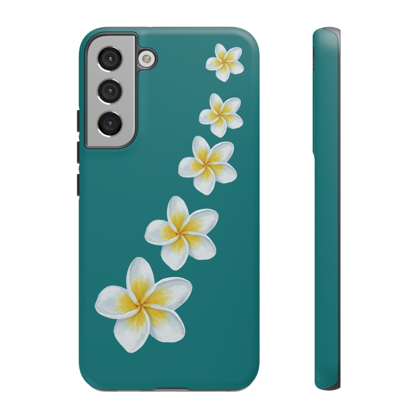 Flower Me Teal Durable Phone Case