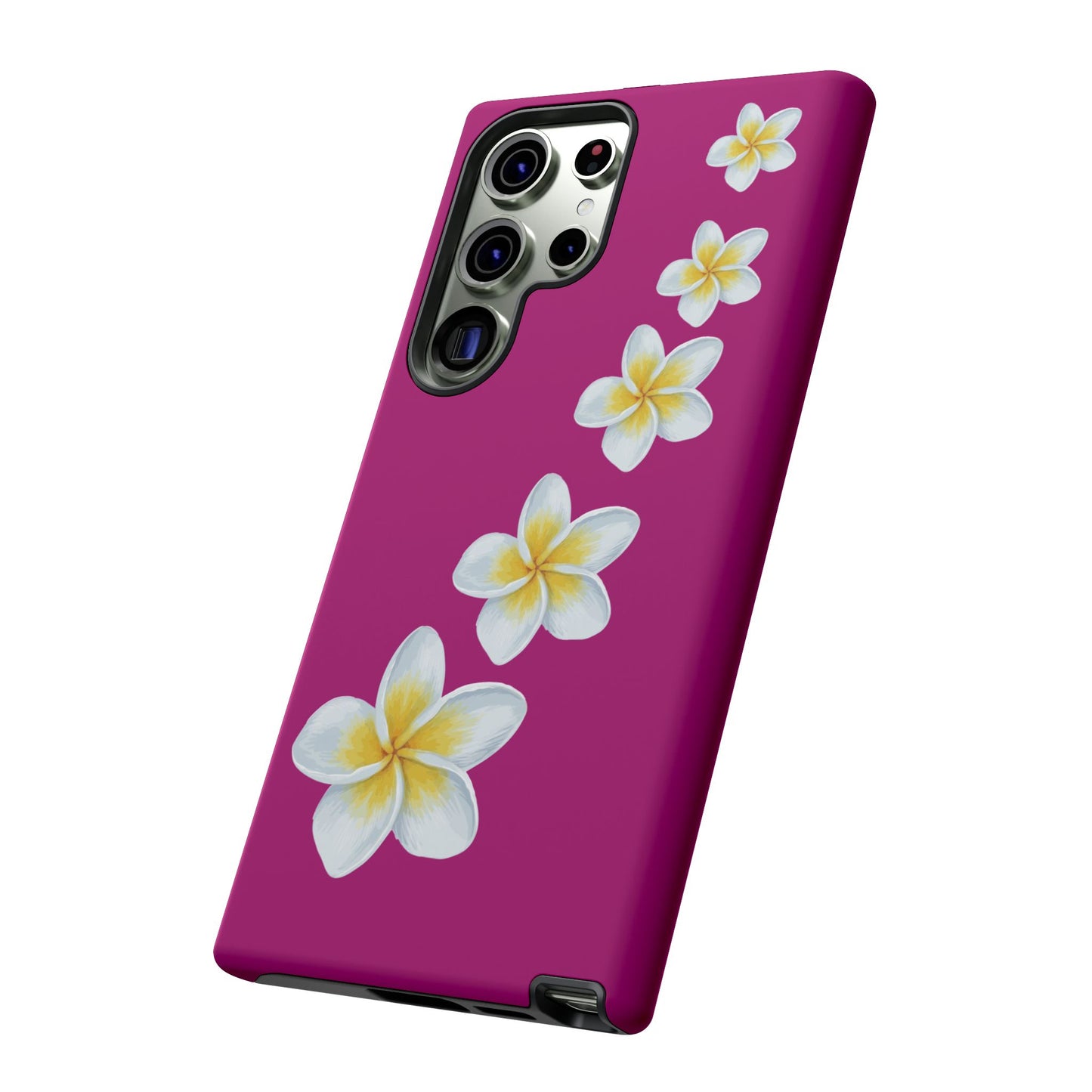 Flower Me Fuchsia Durable Phone Case