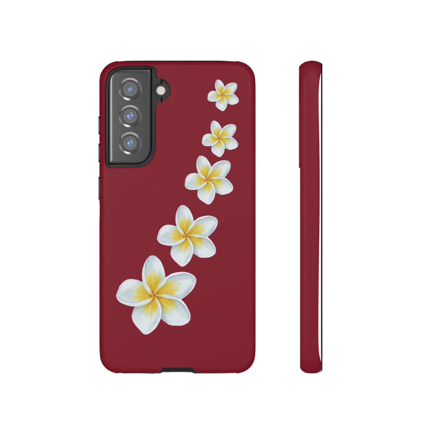 Flower Me Burgundy Durable Phone Case