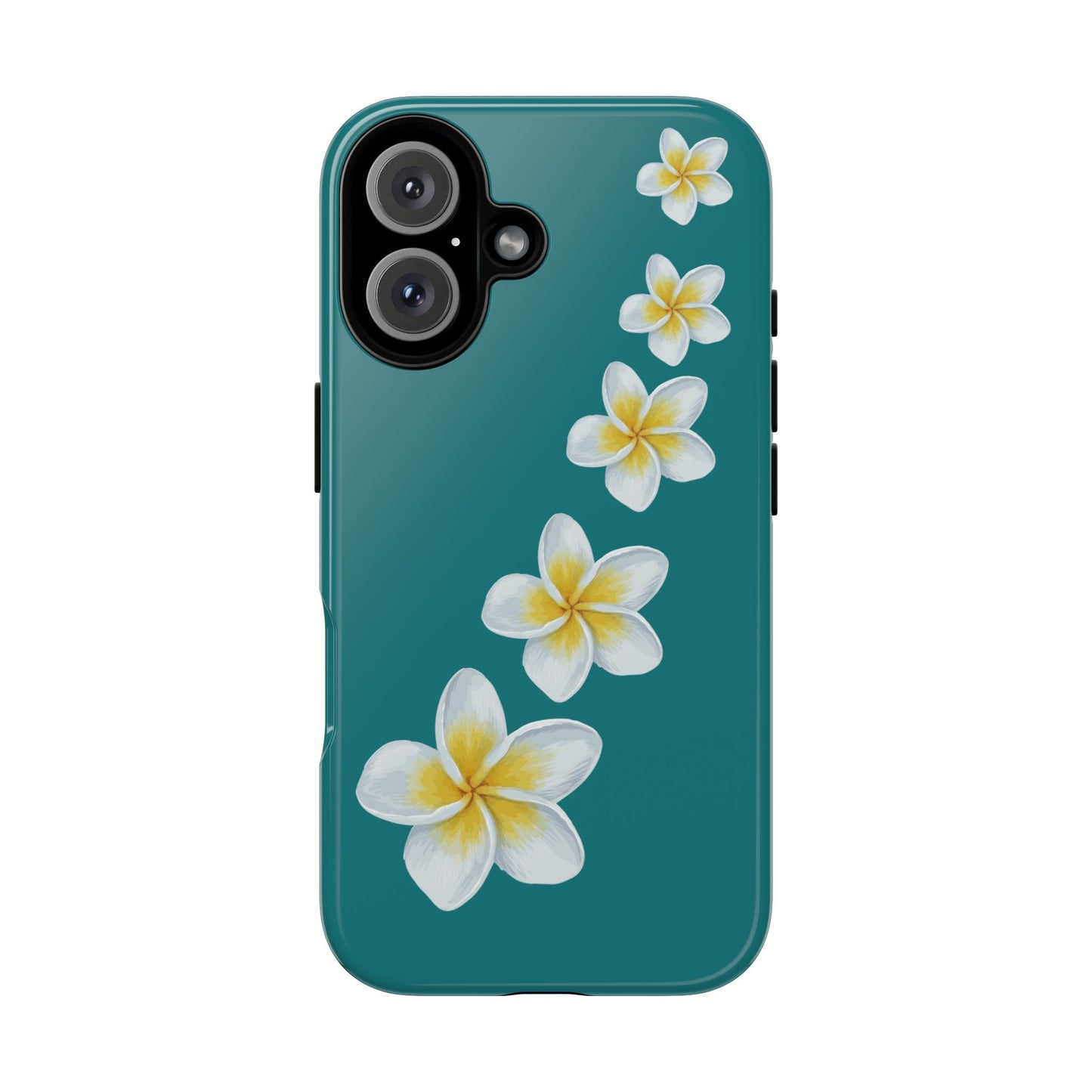 Flower Me Teal Durable Phone Case