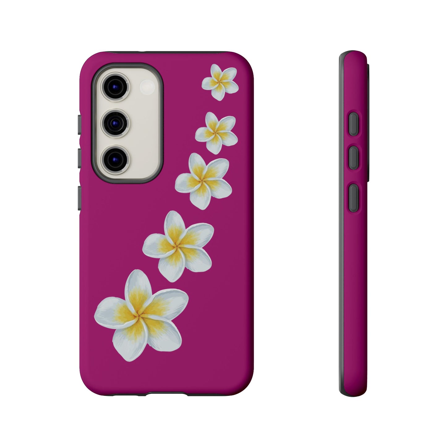 Flower Me Fuchsia Durable Phone Case