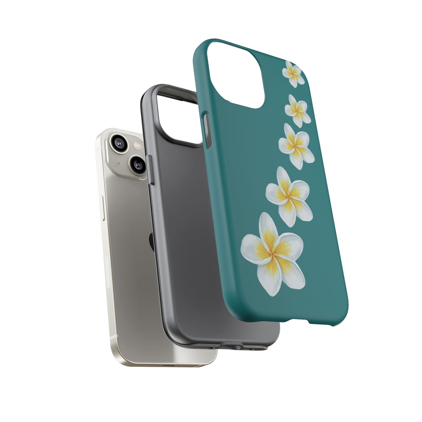 Flower Me Teal Durable Phone Case