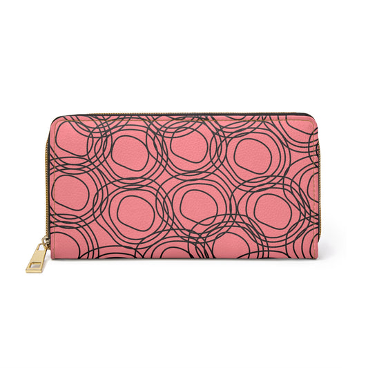 Chic Zipper Wallet in Blush