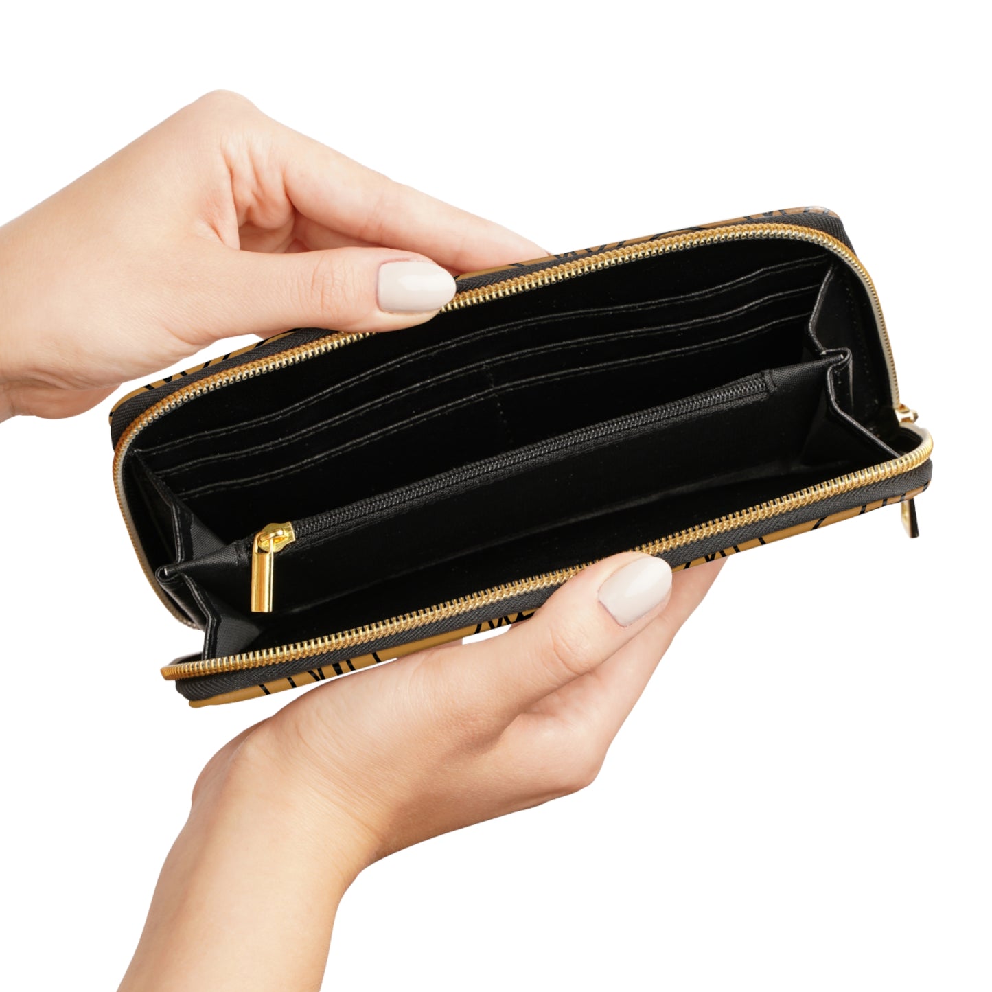 Chic Zipper Wallet in Mapel