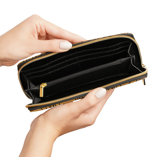 Chic Zipper Wallet in Mapel