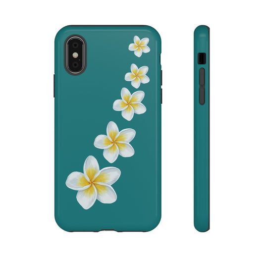 Flower Me Teal Durable Phone Case