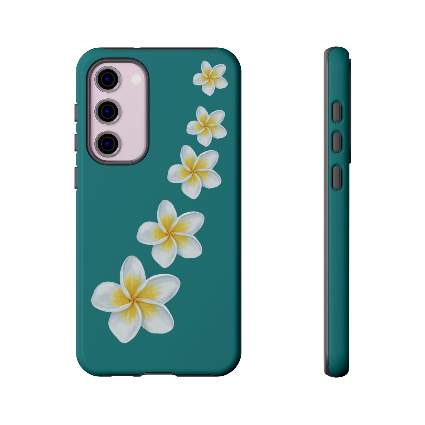 Flower Me Teal Durable Phone Case