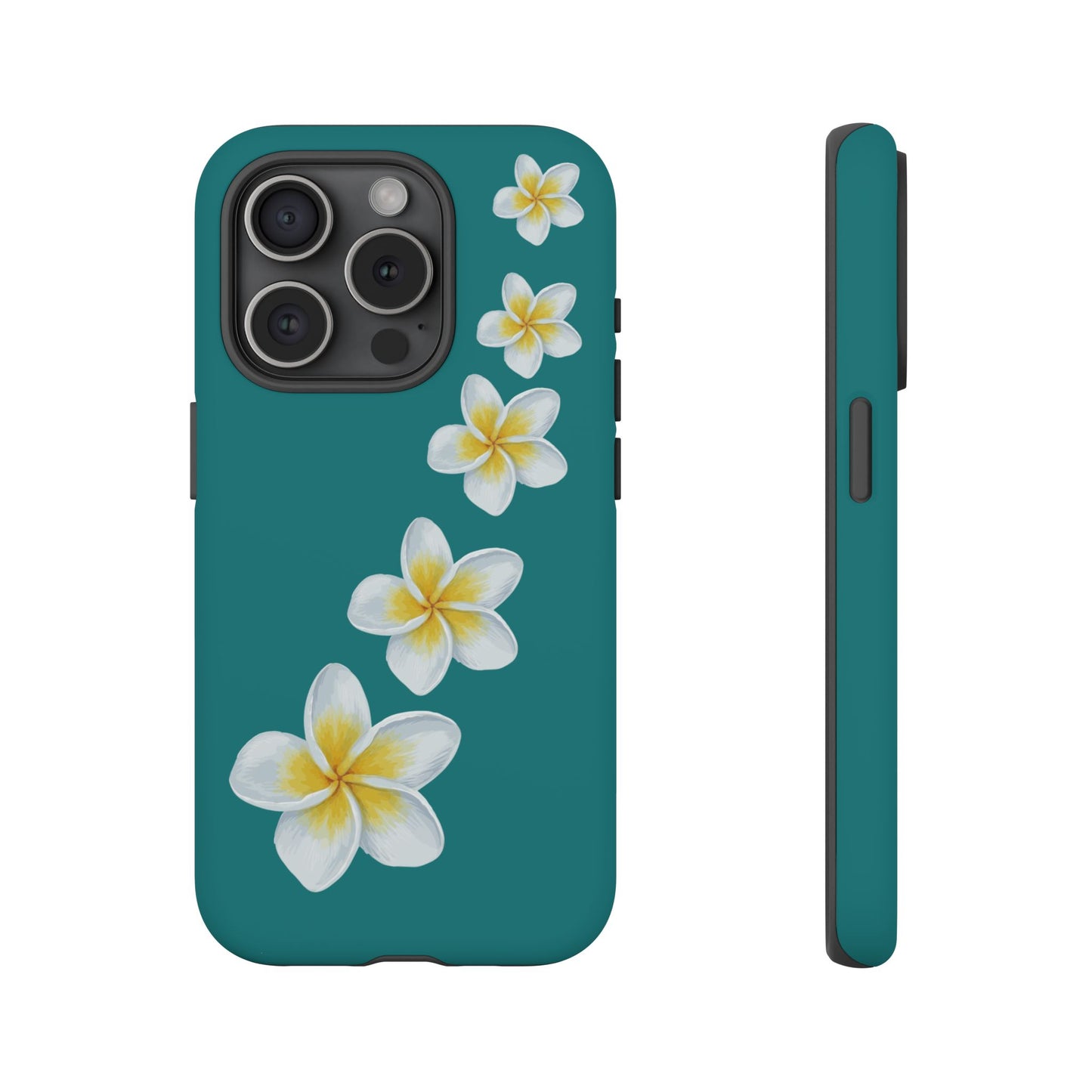 Flower Me Teal Durable Phone Case
