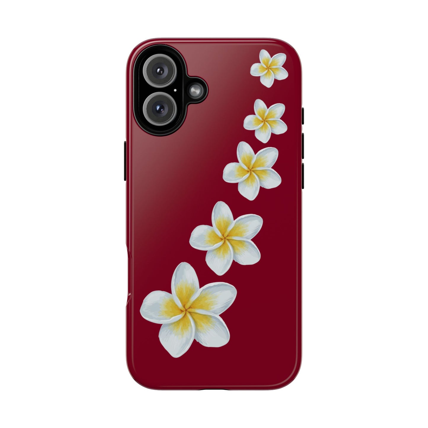 Flower Me Burgundy Durable Phone Case
