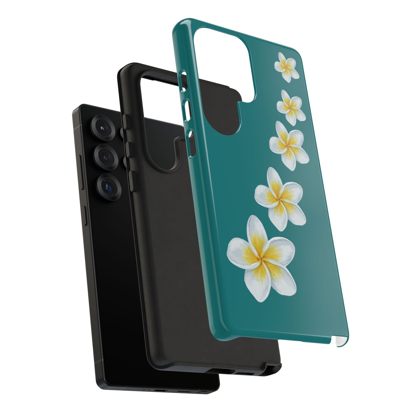 Flower Me Teal Durable Phone Case