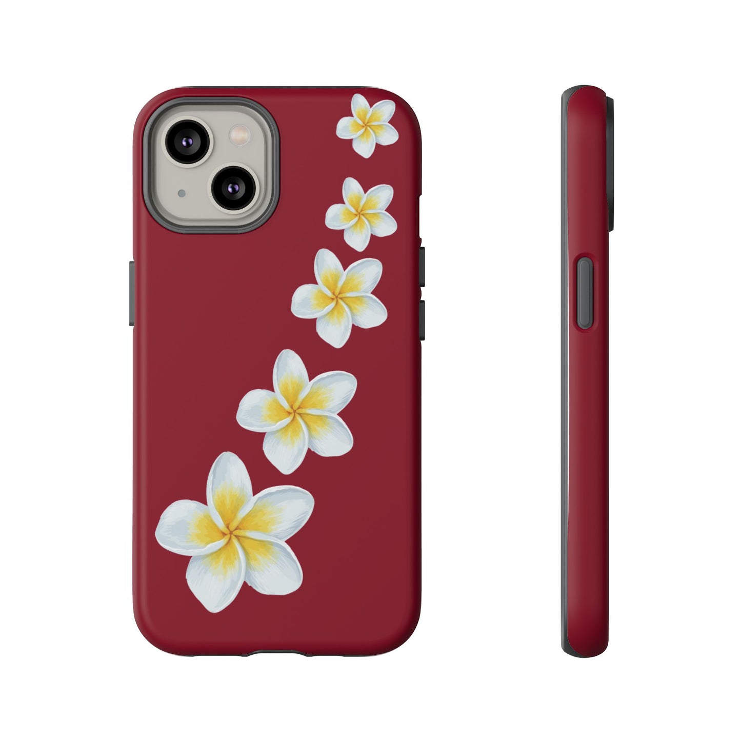 Flower Me Burgundy Durable Phone Case