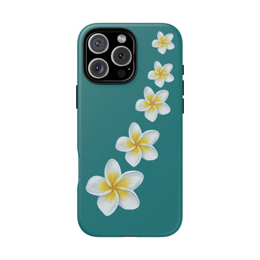Flower Me Teal Durable Phone Case