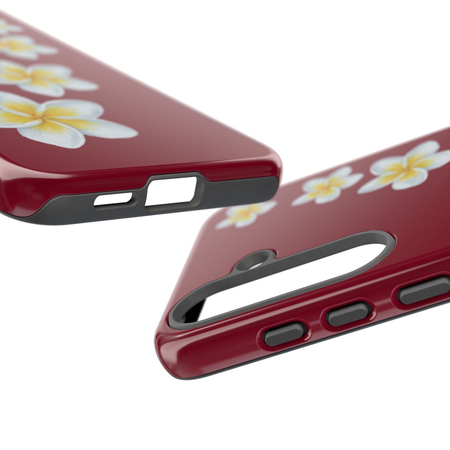 Flower Me Burgundy Durable Phone Case