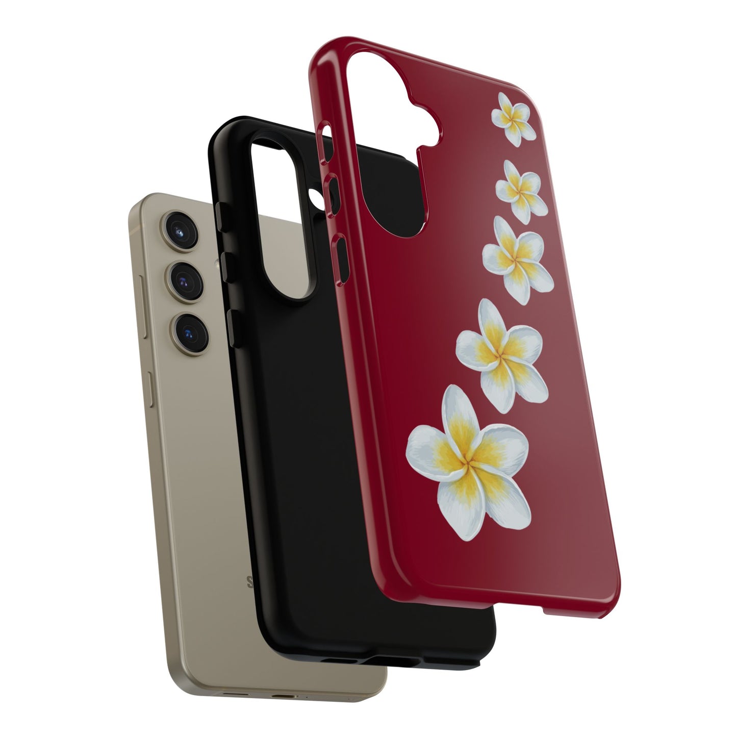 Flower Me Burgundy Durable Phone Case