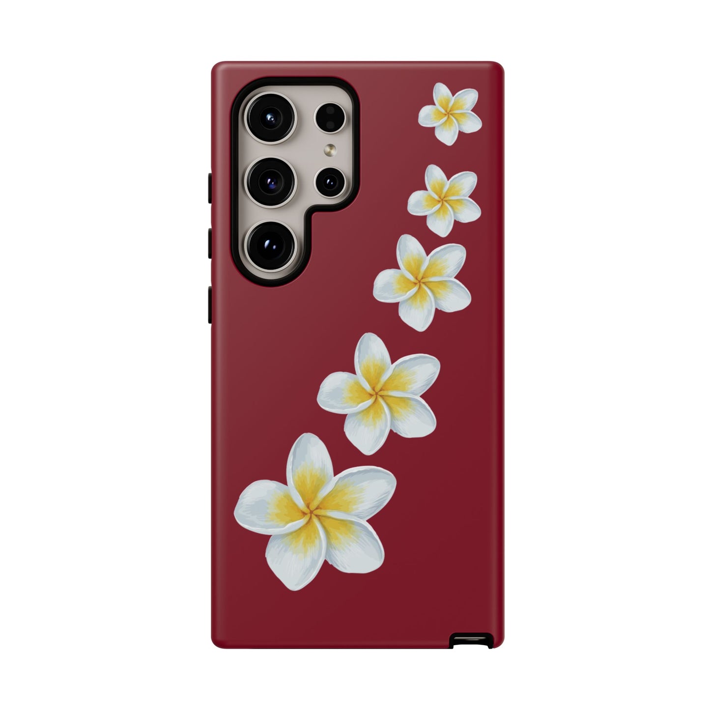 Flower Me Burgundy Durable Phone Case