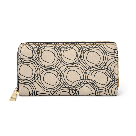 Chic Zipper Wallet in Ivory