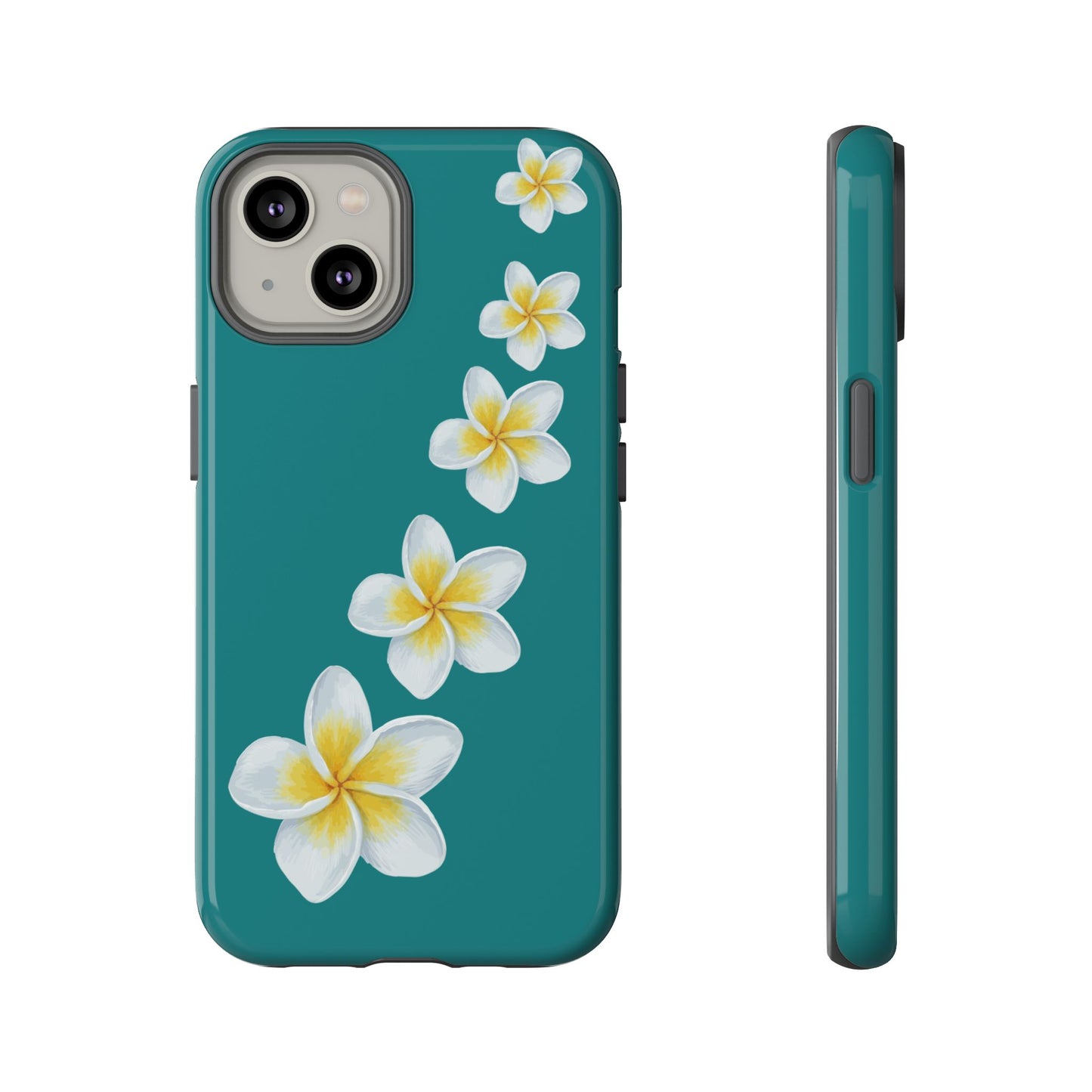 Flower Me Teal Durable Phone Case
