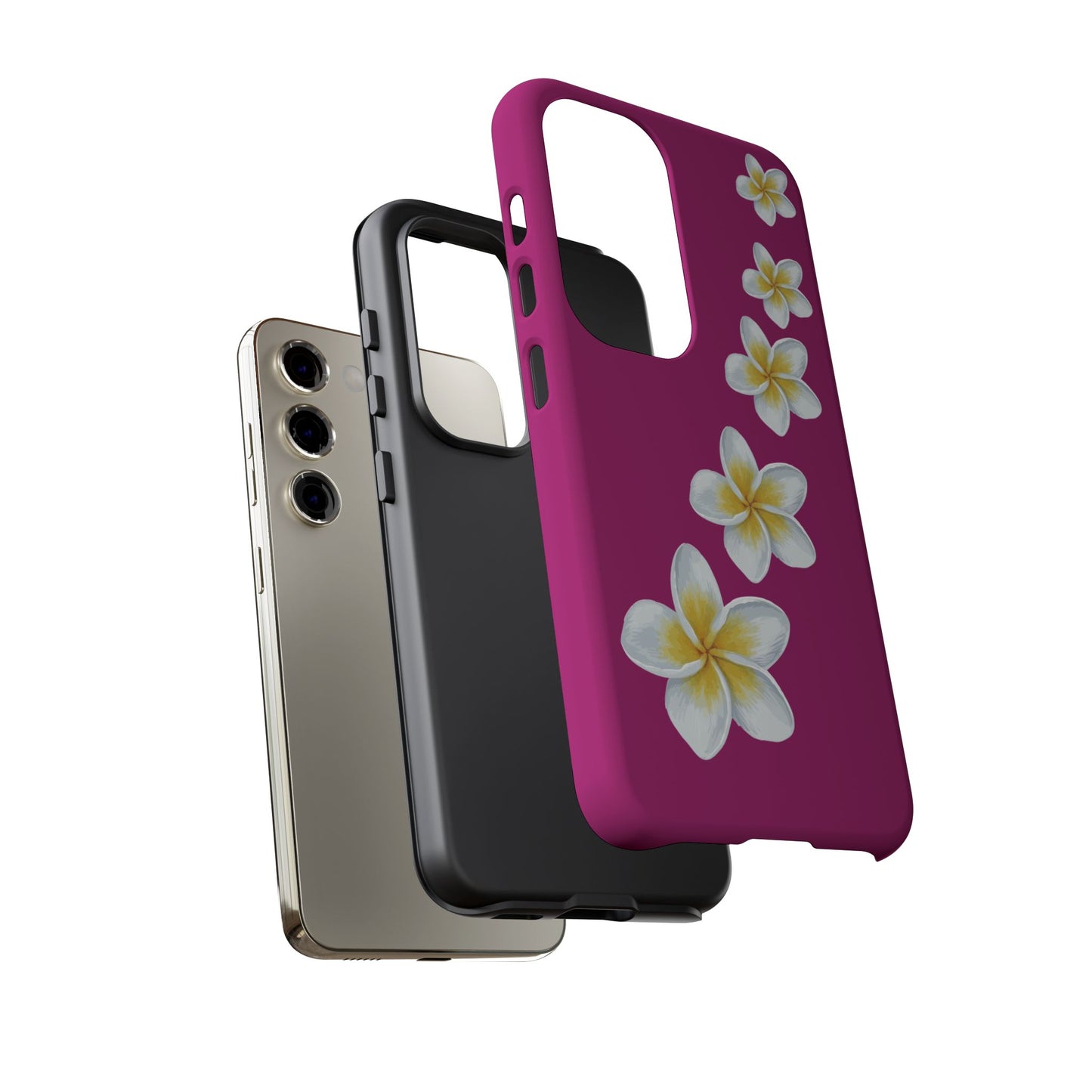 Flower Me Fuchsia Durable Phone Case