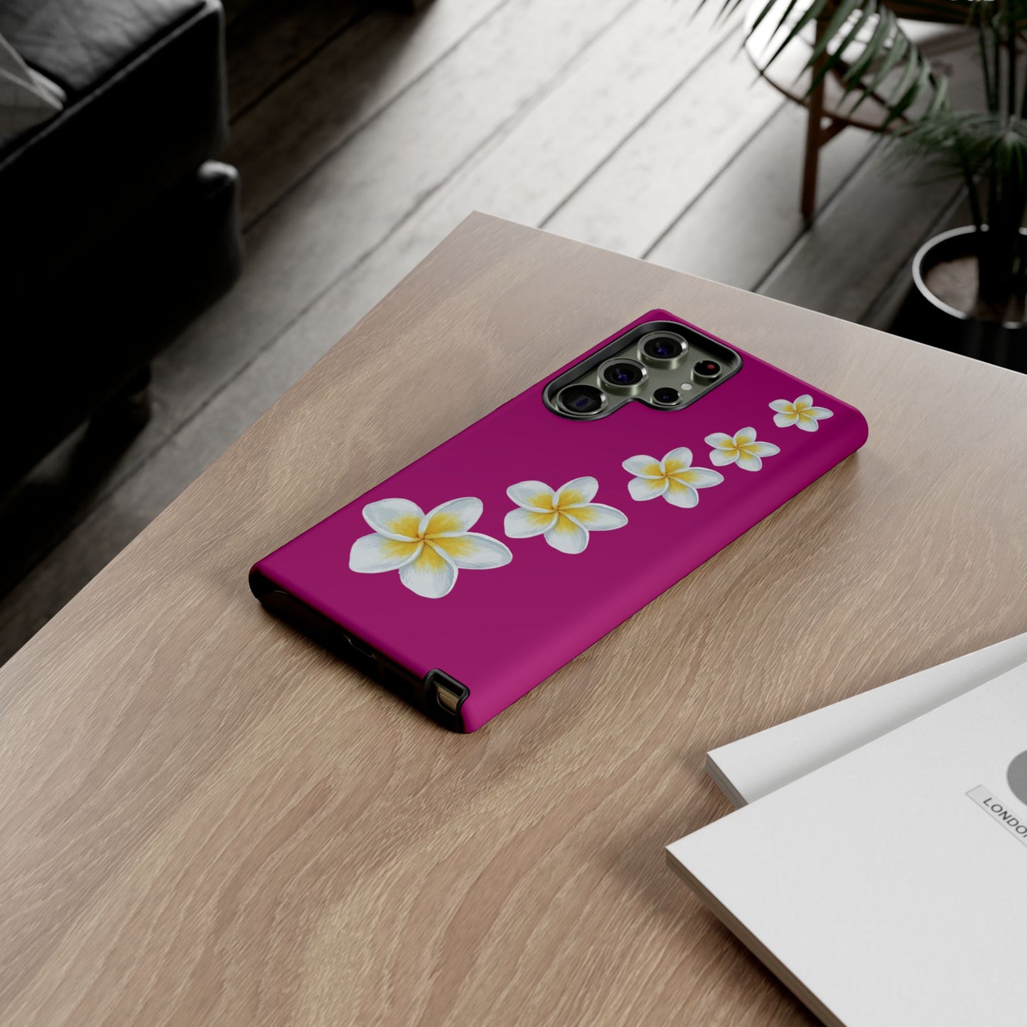Flower Me Fuchsia Durable Phone Case