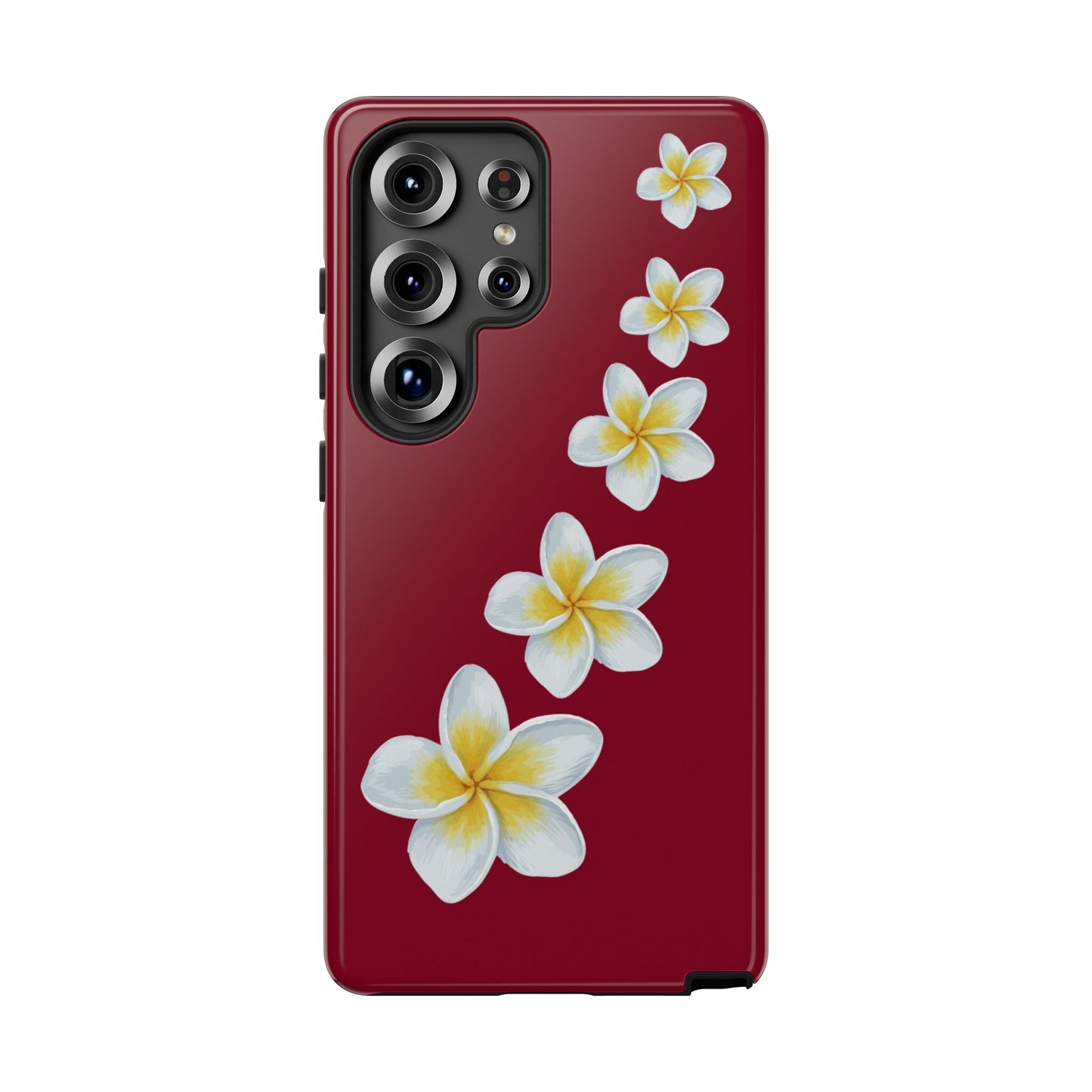 Flower Me Burgundy Durable Phone Case