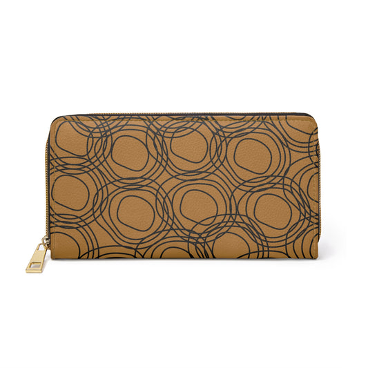 Chic Zipper Wallet in Mapel