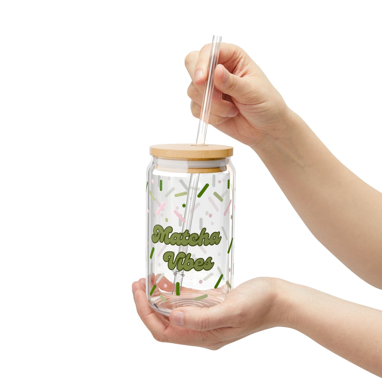 Matcha Vibes Glass Sipper